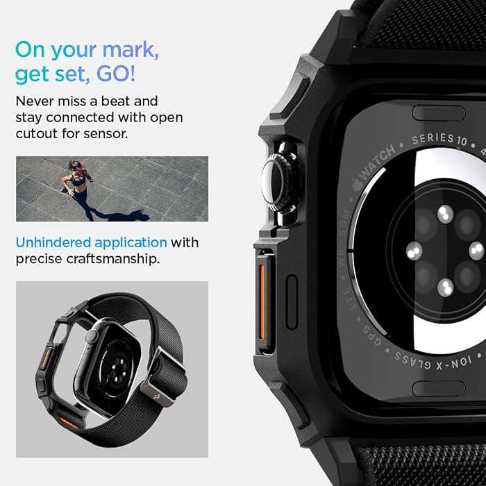 Spigen for Apple Watch Band, Lite Fit Pro Case and Strap Compatible with Ultra, Series Durable TPU Cover with Lightweight Fabric Strap - Image 5