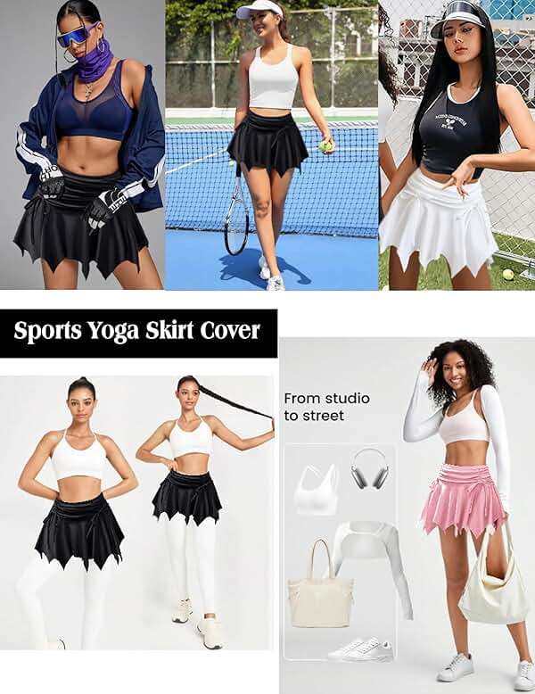 Avidlove Mini Skirt Flowy Stretchy Hem Sexy Y2k Asymmetrical Skirt with Drawstring Ruched Bow Beach Short Skirt - Image 3