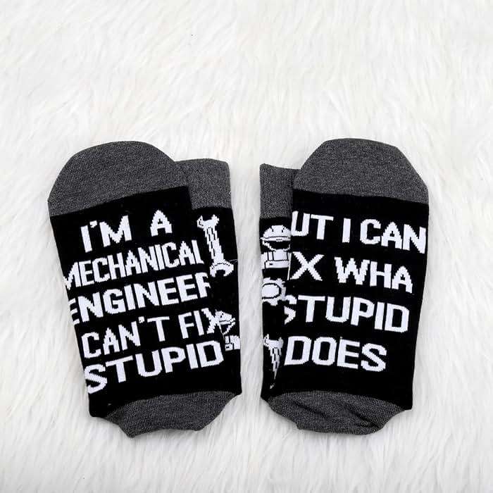 PXTIDY 2 Pairs Mechanical Engineer Socks - Mechanical Engineering Gift - Image 6