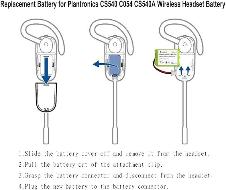DDONG CS540A CS540 C054 Battery 160mAh for Plantronics 86180-01 84479-01 Headset Battery Replacement - Image 7