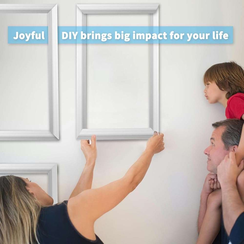 Art3d Pre-Cut Wall Molding Set of 6 pcs, Ready-to-Assemble Wainscoting Panels for Interior Wall Décor Living Room Bedroom Accent Wall - Installed with Glue, 3 Top 3 Bottom - Image 7