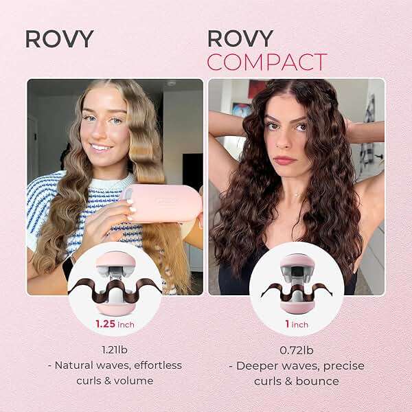 Curling Iron Hair Crimper Waver - TYMO ROVY Beach Waves Curling Wand, Ionic Deep Waver Hair Curler Tool with Ceramic 3 Barrel for Women, Dual Voltage, Anti-Scald, Easy to Use, Pink, 1 Inch - Image 3