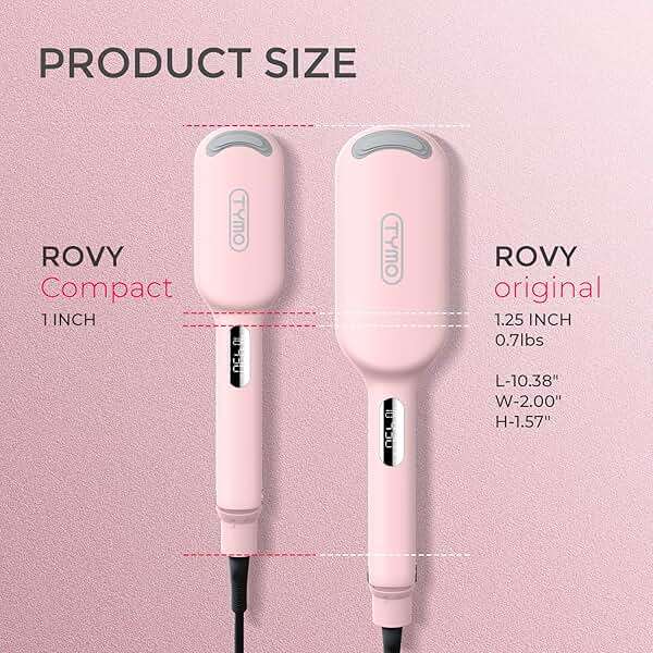 Curling Iron Hair Crimper Waver - TYMO ROVY Beach Waves Curling Wand, Ionic Deep Waver Hair Curler Tool with Ceramic 3 Barrel for Women, Dual Voltage, Anti-Scald, Easy to Use, Pink, 1 Inch - Image 9