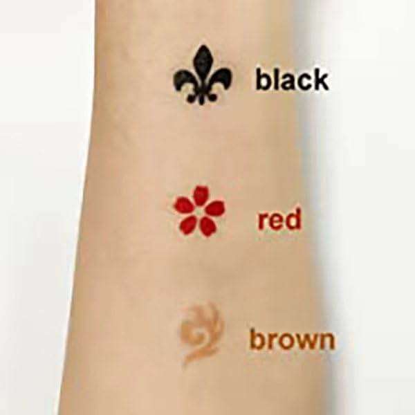 Temporary Tattoos Kit, 4Pcs Black Tattoo Paste Cones, 100% Natural Ready to Use Black Tattoo Paste, India Body DIY Art Painting for Women Men Teens with 20 Adhesive Stencils, 1 Bottle, 4Nozzles - Image 4