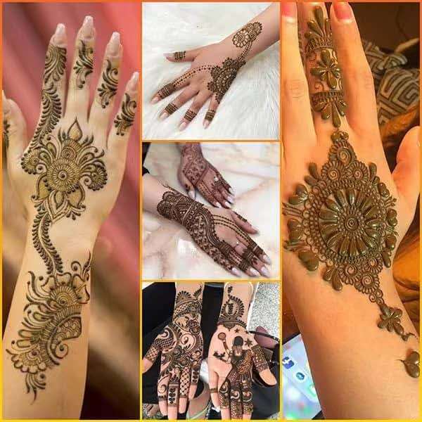 Temporary Tattoos Kit, 4Pcs Black Tattoo Paste Cones, 100% Natural Ready to Use Black Tattoo Paste, India Body DIY Art Painting for Women Men Teens with 20 Adhesive Stencils, 1 Bottle, 4Nozzles - Image 6