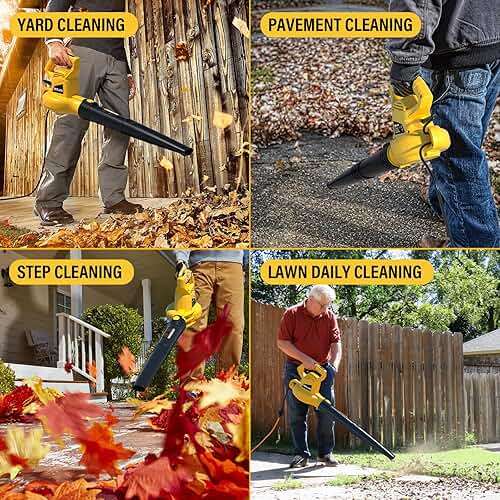 ZEGJAW Electric Leaf Blower Corded, 7-AMP Leaf Blowers, 155MPH/350CFM Small Handheld Lawn Blower Lightweight & Portable for Lawn Care - Image 5