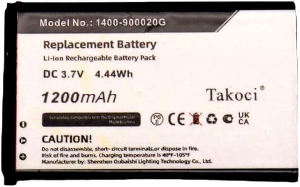 Gikysuiz 1200mAh Replacement Battery for Unitech MS920 fits Part Number 1400-900020G - Image 1