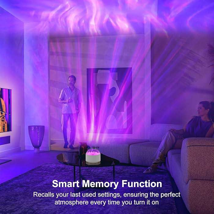 HUMIIEYE Northern Lights Projector, 16 Light Color Aurora Night Light Projector for Bedroom, Remote Galaxy Light Projector, Dimmable Mood Lighting with Memory Function for Playroom Kids Teen Girl Gift - Image 4