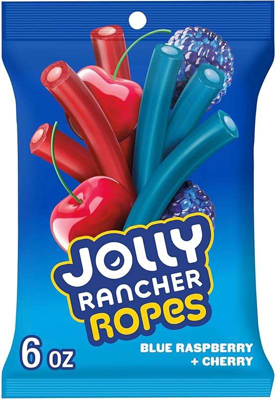 JOLLY RANCHER Ropes Blue Raspberry and Cherry Flavored Candy Bag, 6 oz - Image 1