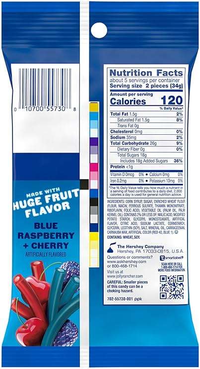 JOLLY RANCHER Ropes Blue Raspberry and Cherry Flavored Candy Bag, 6 oz - Image 2