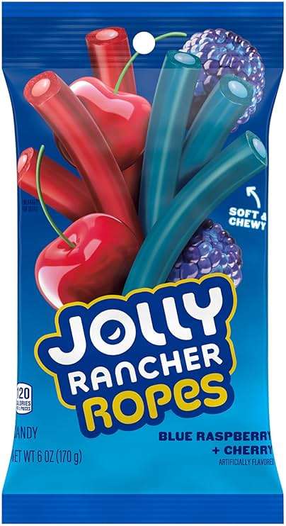 JOLLY RANCHER Ropes Blue Raspberry and Cherry Flavored Candy Bag, 6 oz - Image 3