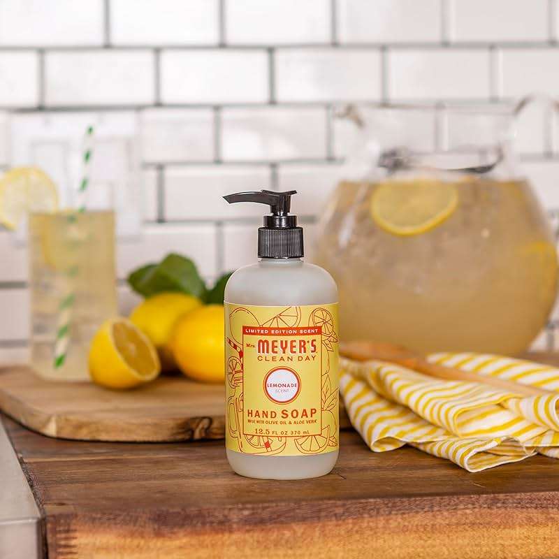 Mrs. MEYER'S CLEAN DAY Hand Soap, Lemonade Scent, 12.5 Fl Oz Bottle - Image 7