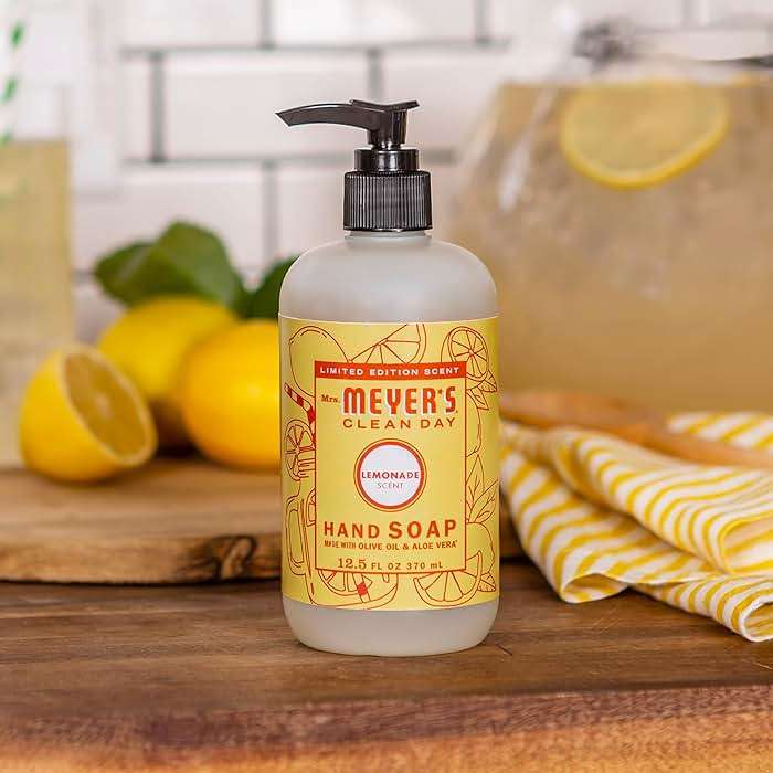 Mrs. MEYER'S CLEAN DAY Hand Soap, Lemonade Scent, 12.5 Fl Oz Bottle - Image 9