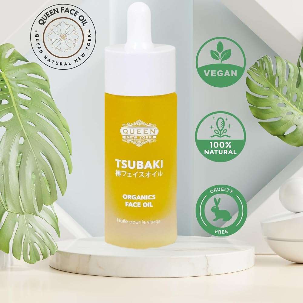 QUEEN TSUBAKI FACE OIL – Organic Japanese Tsubaki Facial Oil Elixir, Inspired by Japanese Beauty Rituals for Radiant, Youthful Skin | Anti-Aging, Dewy Glow Hydrating Face Moisturizer | 1.01 fl oz - Image 2