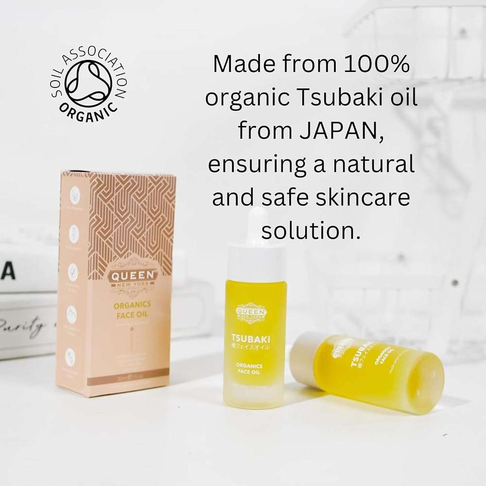 QUEEN TSUBAKI FACE OIL – Organic Japanese Tsubaki Facial Oil Elixir, Inspired by Japanese Beauty Rituals for Radiant, Youthful Skin | Anti-Aging, Dewy Glow Hydrating Face Moisturizer | 1.01 fl oz - Image 3