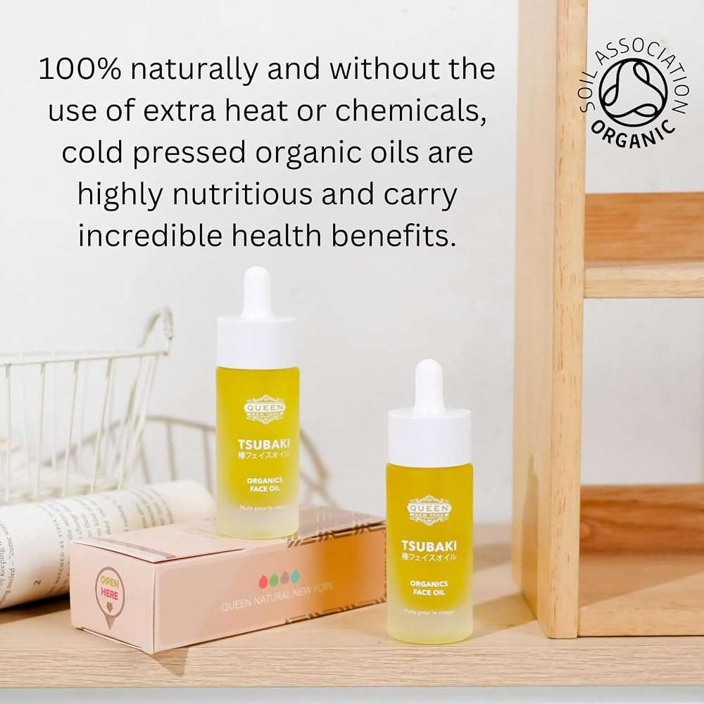 QUEEN TSUBAKI FACE OIL – Organic Japanese Tsubaki Facial Oil Elixir, Inspired by Japanese Beauty Rituals for Radiant, Youthful Skin | Anti-Aging, Dewy Glow Hydrating Face Moisturizer | 1.01 fl oz - Image 4
