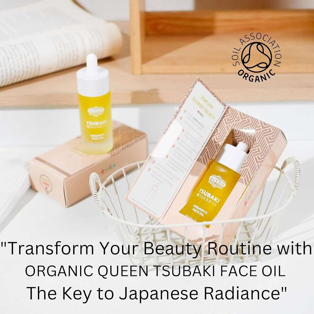 QUEEN TSUBAKI FACE OIL – Organic Japanese Tsubaki Facial Oil Elixir, Inspired by Japanese Beauty Rituals for Radiant, Youthful Skin | Anti-Aging, Dewy Glow Hydrating Face Moisturizer | 1.01 fl oz - Image 8