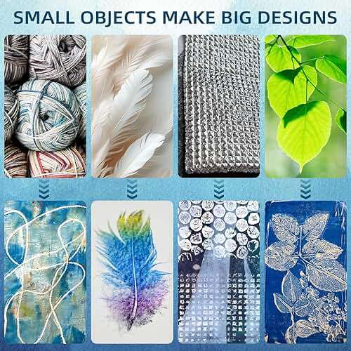 Gel Printing Plate Kits with Paints, Brayer, Baren, Stencils, Washi Stickers, Mixing Cups, Sticks , Blank Cards And Envelopes Storage Case 5X7 Gel Plate for Printmaking Supplies for Art And Crafts - Image 7
