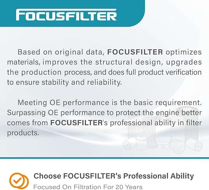 FOCUSFILTER FD4626 FD4637 OEM Grade Diesel Fuel Filter,for 2017-2024 Ford F650 F750 6.7L,Replace FD-4637 HC4Z-9N184-B HC4Z9N184A PF46172 KIT(Pack of 6) - Image 9