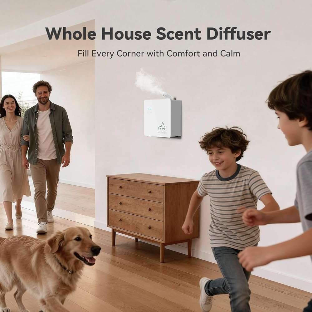 2025 Upgraded 3500 Sq.Ft Smart Scent Diffuser - HVAC System, Whole House Aroma & Hotel Collection Diffuser, Waterless Essential Oil Diffuser for Home Large Room, Cold Air Tech, 600mL (Pure White) - Image 6