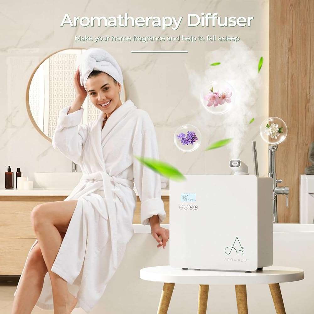 2025 Upgraded 3500 Sq.Ft Smart Scent Diffuser - HVAC System, Whole House Aroma & Hotel Collection Diffuser, Waterless Essential Oil Diffuser for Home Large Room, Cold Air Tech, 600mL (Pure White) - Image 9
