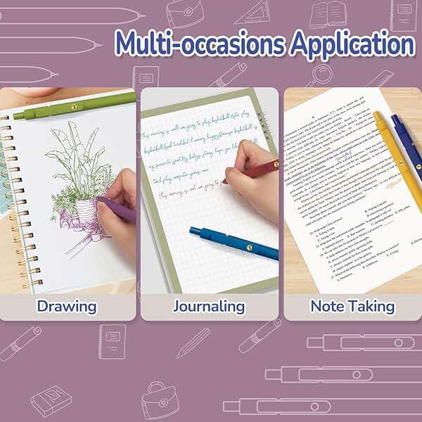 YOXMJDB 6 Pcs Colorful Pens Colored Pens 0.5mm Colored Ink Gel Pen Fine Point Smooth Writing Pen for Journaling and Note Taking Office School Supplies Gifts for Women Men (6 Pcs Vintage Gold) - Image 6