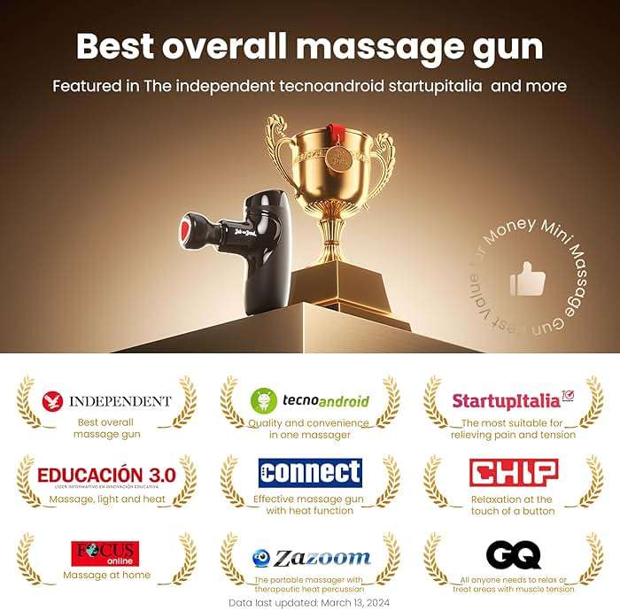 BOB AND BRAD M7 Plus Mini Massage Gun with Heat, FSA Eligible & HSA Approved Deep Tissue Percussion Massager for Back & Neck Stiffness - Portable, Quiet, Ultra-Lightweight - Image 5