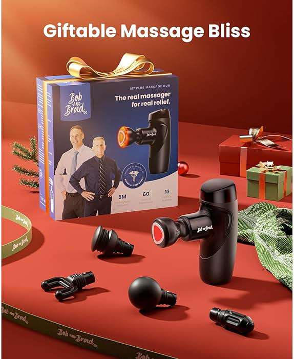 BOB AND BRAD M7 Plus Mini Massage Gun with Heat, FSA Eligible & HSA Approved Deep Tissue Percussion Massager for Back & Neck Stiffness - Portable, Quiet, Ultra-Lightweight - Image 7