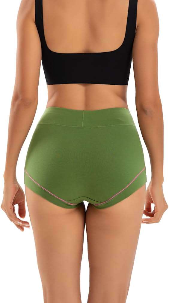 INNERSY Women's Cotton Boyshorts Underwear Soft Moisture Wicking Boxer Briefs 4-Pack - Image 4