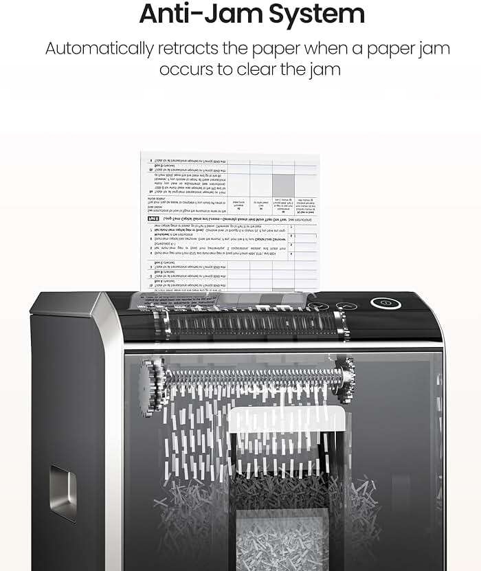 Locksworth-200-sheet Micro-Cut Paper Shredder, P-5 High Security Shredders for Home Office Heavy Duty, Document Shredder, Home Office Heavy Duty Shredder, 8.5 Gallon Capacity - Image 7
