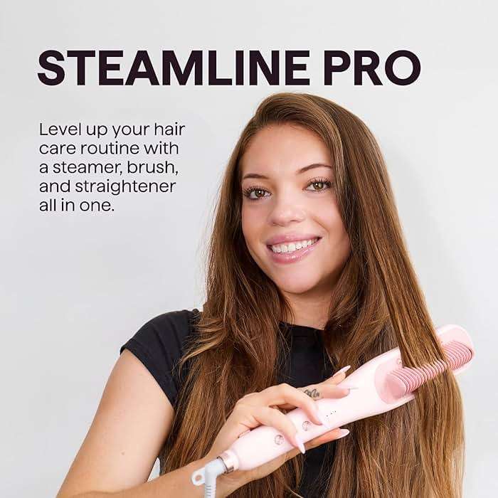 Wavytalk Pro Steam Hair Straightener Brush, Steamline Pro 3-in-1 Straightening Brush for Curly Hair, Fast Salon Results with Less Damage, Anti-Frizz and Hair Nourishment - Image 2