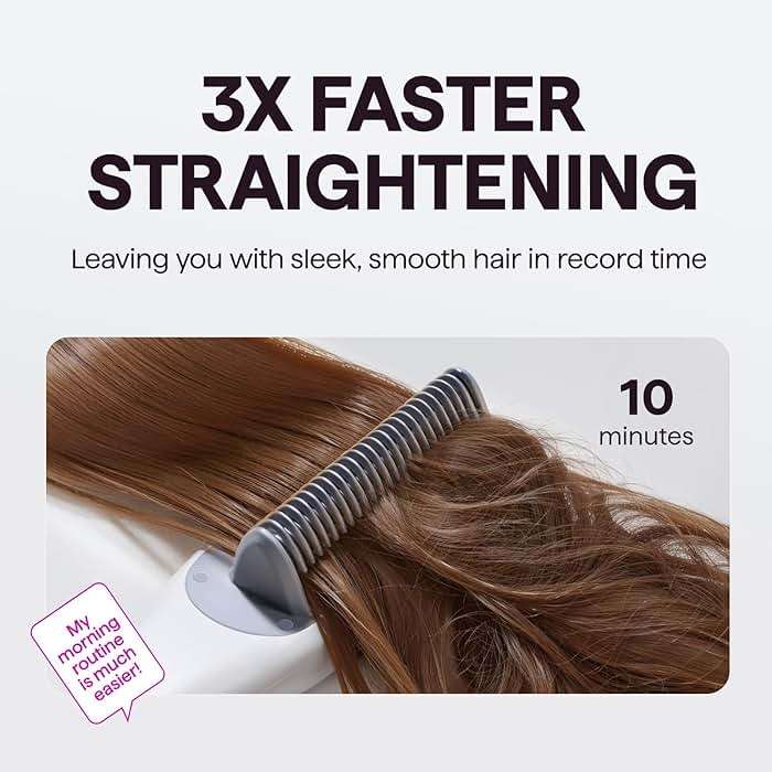Wavytalk Pro Steam Hair Straightener Brush, Steamline Pro 3-in-1 Straightening Brush for Curly Hair, Fast Salon Results with Less Damage, Anti-Frizz and Hair Nourishment - Image 4