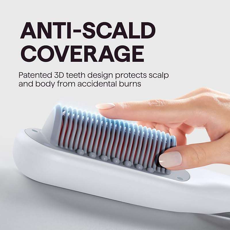 Wavytalk Pro Steam Hair Straightener Brush, Steamline Pro 3-in-1 Straightening Brush for Curly Hair, Fast Salon Results with Less Damage, Anti-Frizz and Hair Nourishment - Image 7