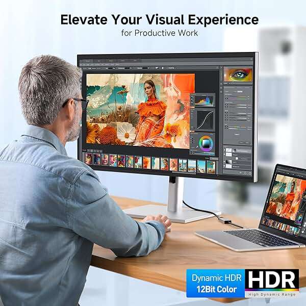 Cable Matters 48Gbps Unidirectional USB C to HDMI 2.1 Adapter for macOS, Supports 8K@60Hz / 4K@240Hz HDR, Thunderbolt 5 to HDMI Adapter, No Firmware Update Needed - Image 5