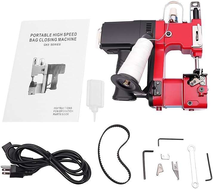 Portable Electric Sewing Machine, Leather Canvas Sewing Machine Industrial Bag Stitching Closer 110V Stitching Tool for Chemical Industry Clothing Chemical Home Textile - Image 9