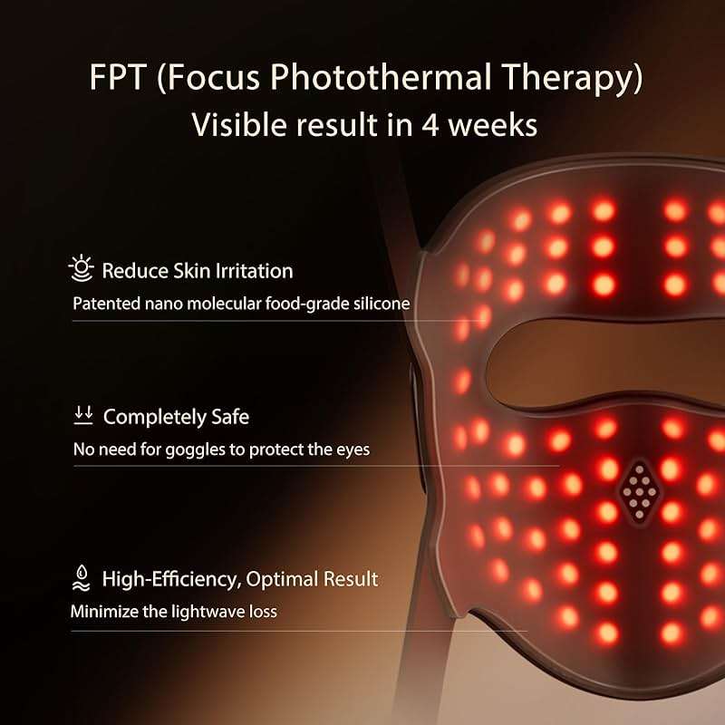 JOVS 4D Laser Light Therapy Mask - Red Light Therapy for Face, Led Face Mask Light Therapy, 6x Powerful More Than LED, FPT Technology, 4 Wavelengths, Anti-Aging, Gift for Women Mom Wife - Image 7