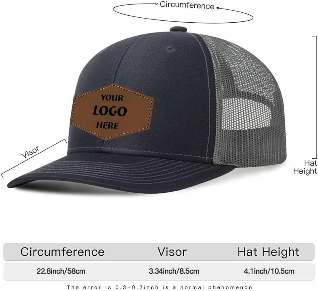 Custom Leather Patch Trucker Hat - Personalized Baseball Caps - Adjustable Custom Hats for Men & Women - Image 6