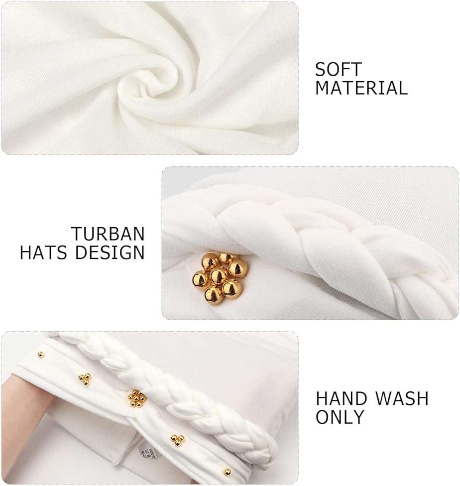 African Women Turban Caps Pre-Tied Twisted Turbans Head Scarf for Women Hair Wraps Cover Beanie Cancer Chemo Headwear - Image 3