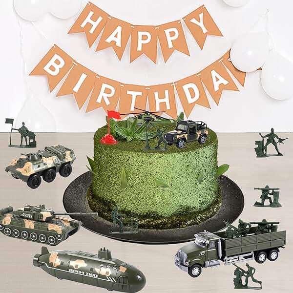 OTONOPI Military Vehicle Set Assorted Army Model Car Helicopter Submarine Tank Armored Car Panzer Transport Truck with Army Men Action Figures Soldiers Die Cast Alloy Metal Pull Back Toys for Kids - Image 2