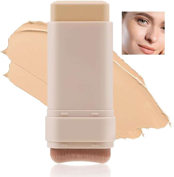 AFGHOUZ Matte Foundation Stick - Full Coverage Concealer And Contour Stick With Built In Applicator - Image 1
