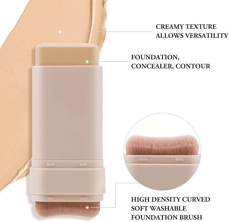 AFGHOUZ Matte Foundation Stick - Full Coverage Concealer And Contour Stick With Built In Applicator - Image 4