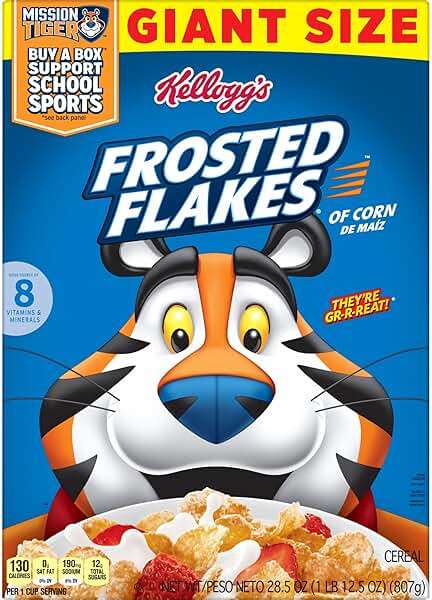 Kellogg's Frosted Flakes Breakfast Cereal, Fat Free, Giant Size, 28.5 oz - Image 8