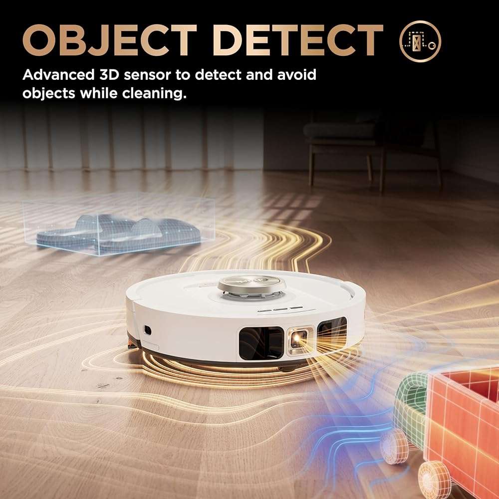 Shark PowerDetect | 2-in-1 Robot Vacuum & Mop for Carpets & Hard Floors | Powerful Suction & Mopping for Pet Hair | Self-Empty & Self-Clean NeverTouch Pro Base | 60-Day Capacity | White | AV2800ZE - Image 11