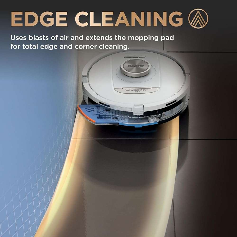 Shark PowerDetect | 2-in-1 Robot Vacuum & Mop for Carpets & Hard Floors | Powerful Suction & Mopping for Pet Hair | Self-Empty & Self-Clean NeverTouch Pro Base | 60-Day Capacity | White | AV2800ZE - Image 9