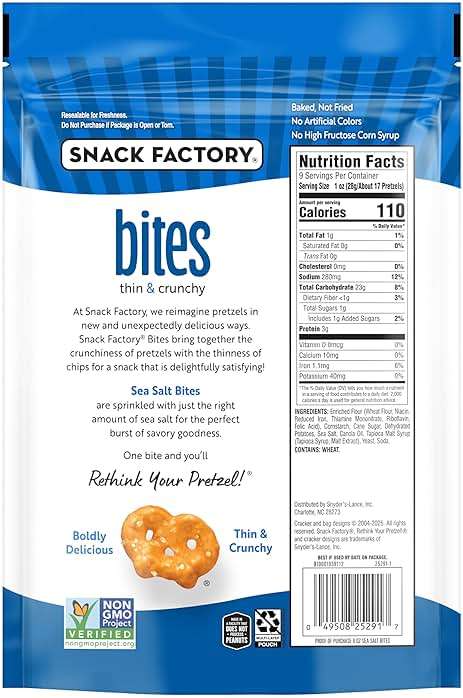 Snack Factory Sea Salt Bites, 9 Oz Bag - Image 4