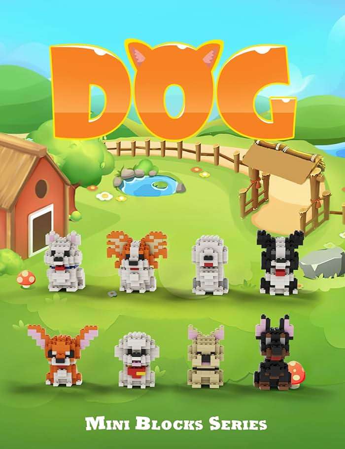 SEMKY Micro Mini Blocks Dog Series 8 in 1 Animal Model Set,(1002Pieces) -Building and Pet Toys Gifts for Kid - Image 4