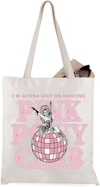 WCGXKO Singer Pink Tote Bag Pride Music Fan Gift Song Lyrics Concert Merch - Image 1