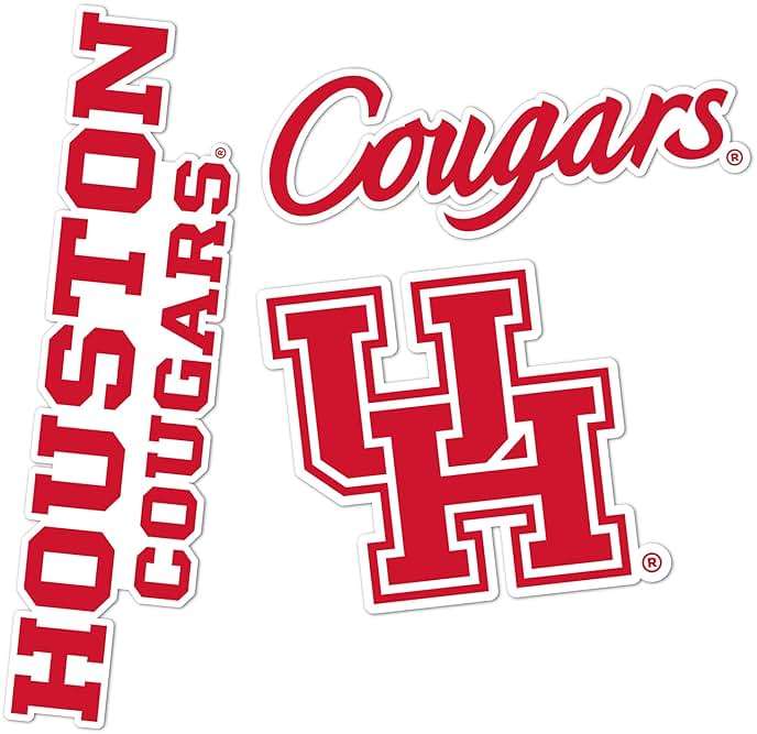 Desert Cactus University of Houston Sticker Cougars UH Vinyl Decals Laptop Water Bottle Car Scrapbook T5 (Type 5-1) - Image 1