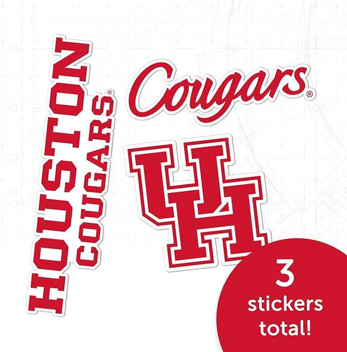 Desert Cactus University of Houston Sticker Cougars UH Vinyl Decals Laptop Water Bottle Car Scrapbook T5 (Type 5-1) - Image 5