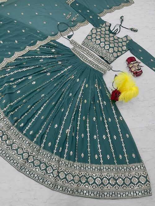 LV'S TRENDZ Design a new embroidery and sequance work indian traditional lehengha choli for women ready to wear - Image 7